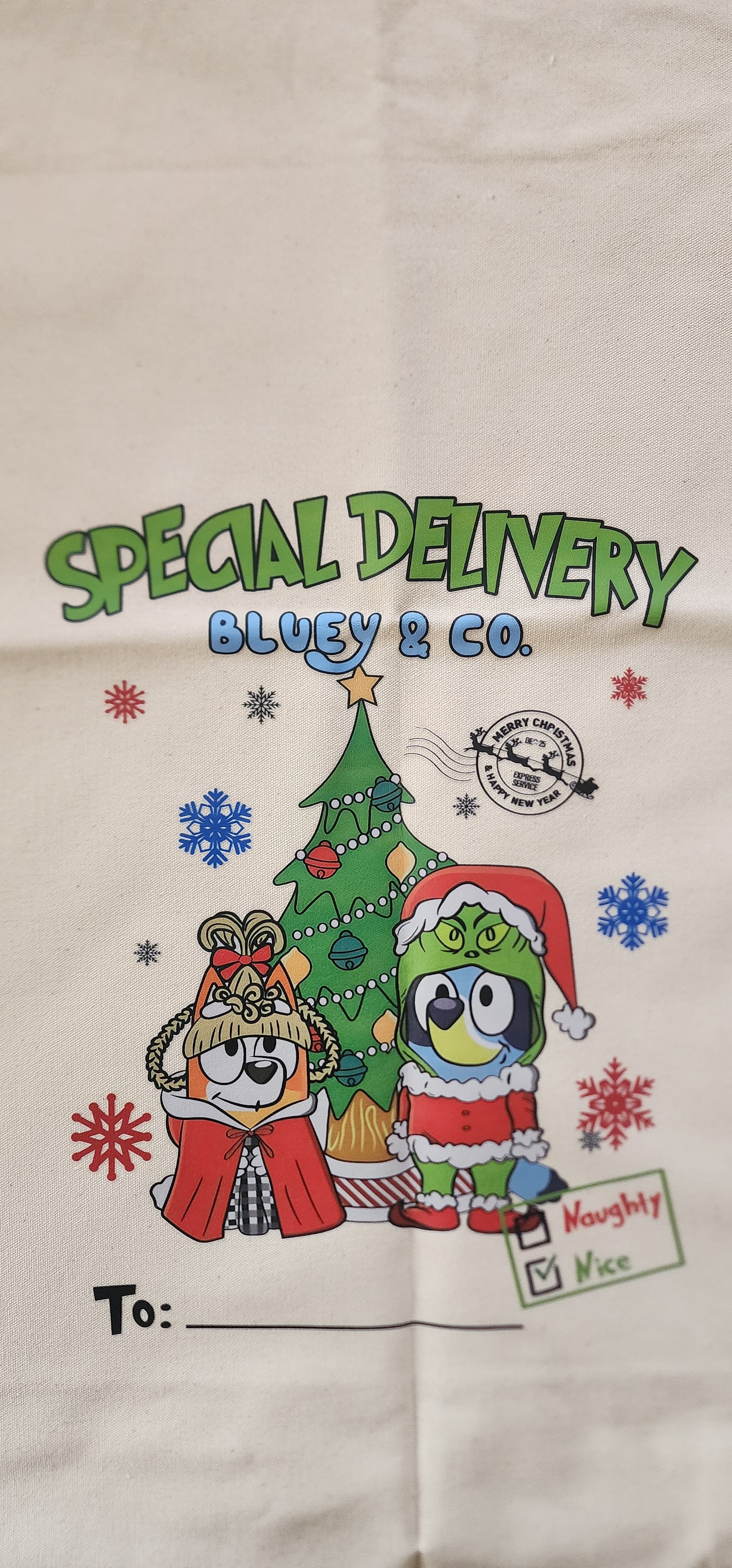 Bluey Christmas Sack