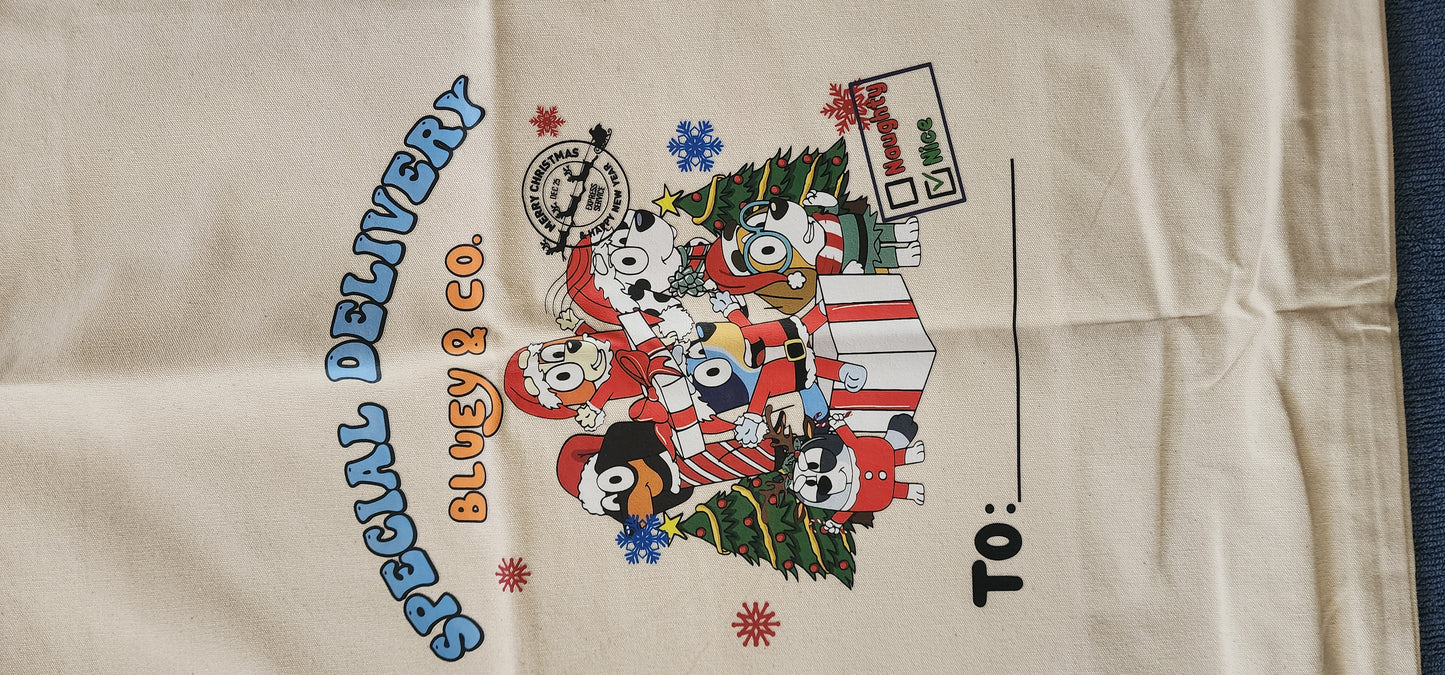 Bluey Christmas Sack
