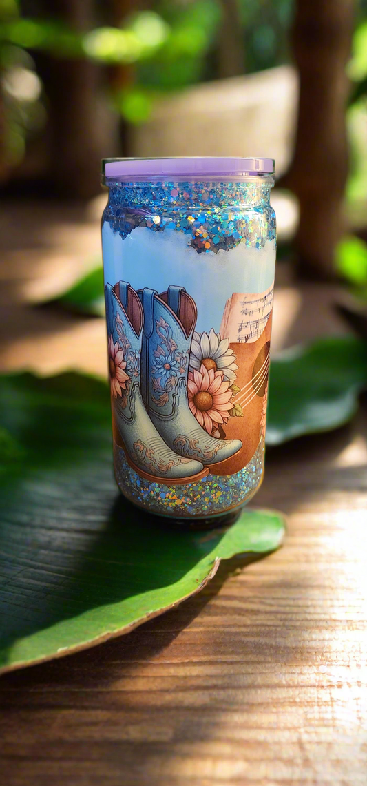 Cowgirl boots with guiter