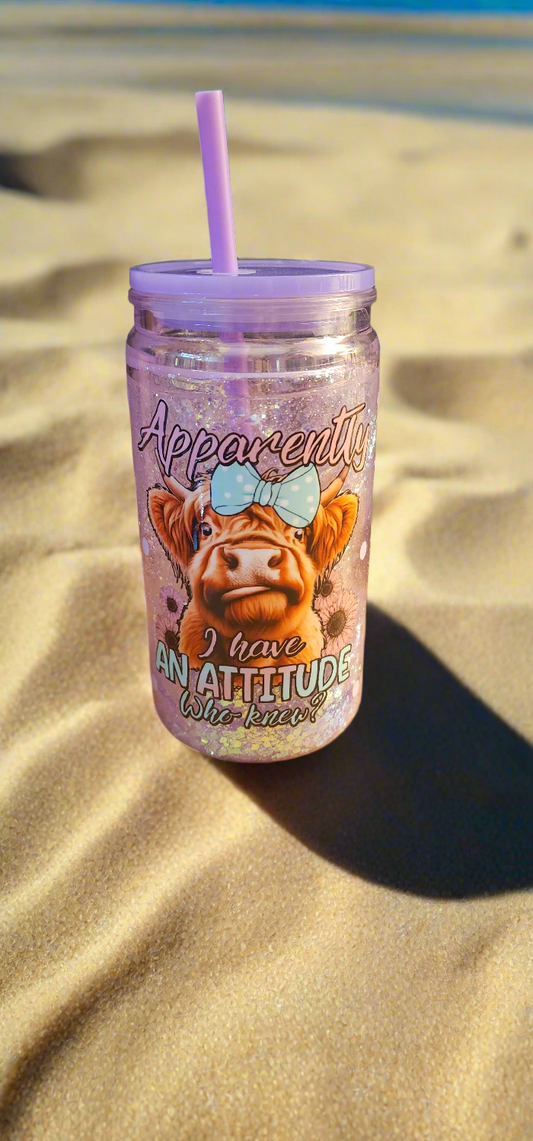 Highland cow Snow Globe Tumbler