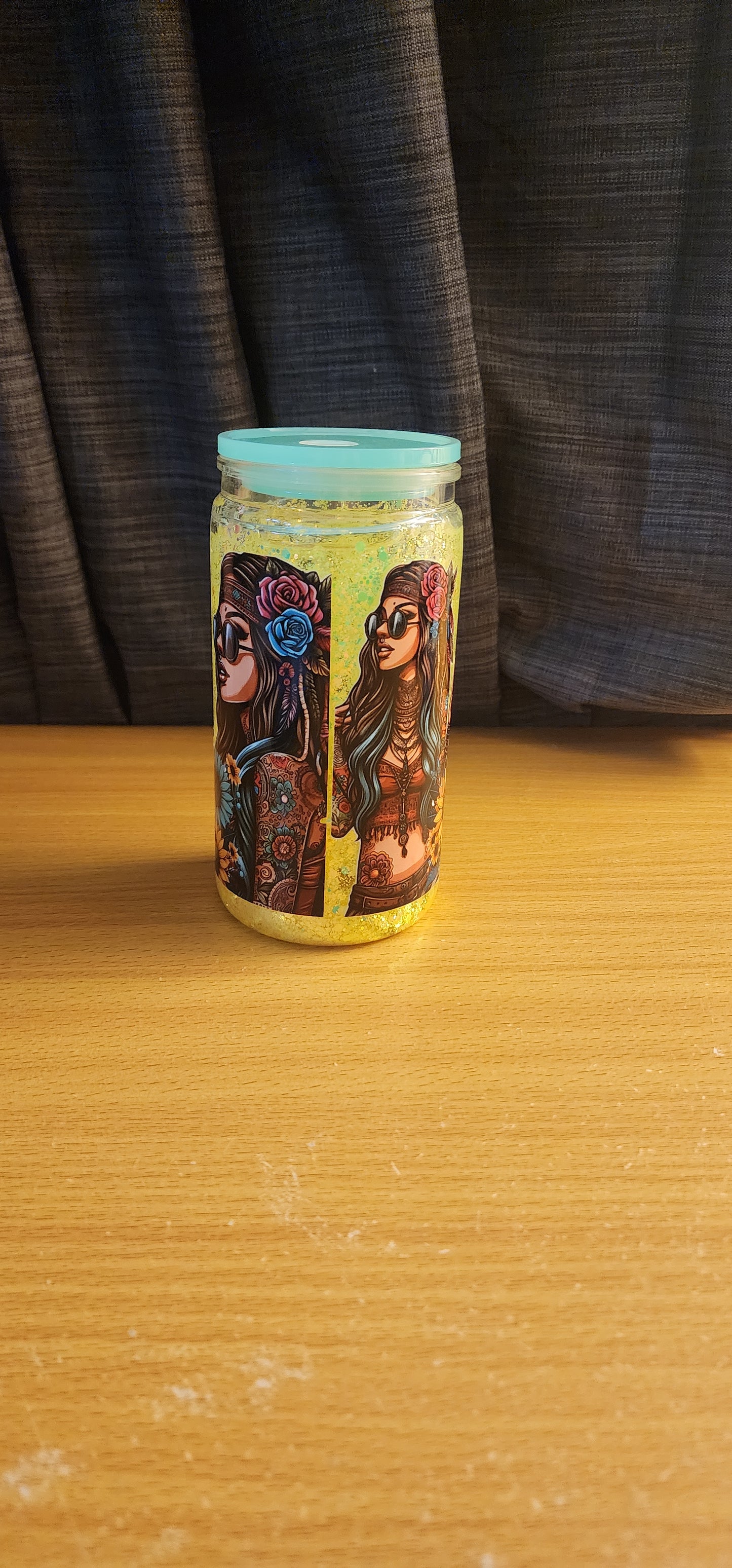 Wild and free snowglobe tumbler