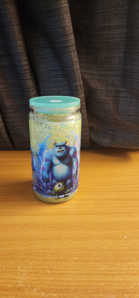 Glow in the dark sully snowglobe tumbler