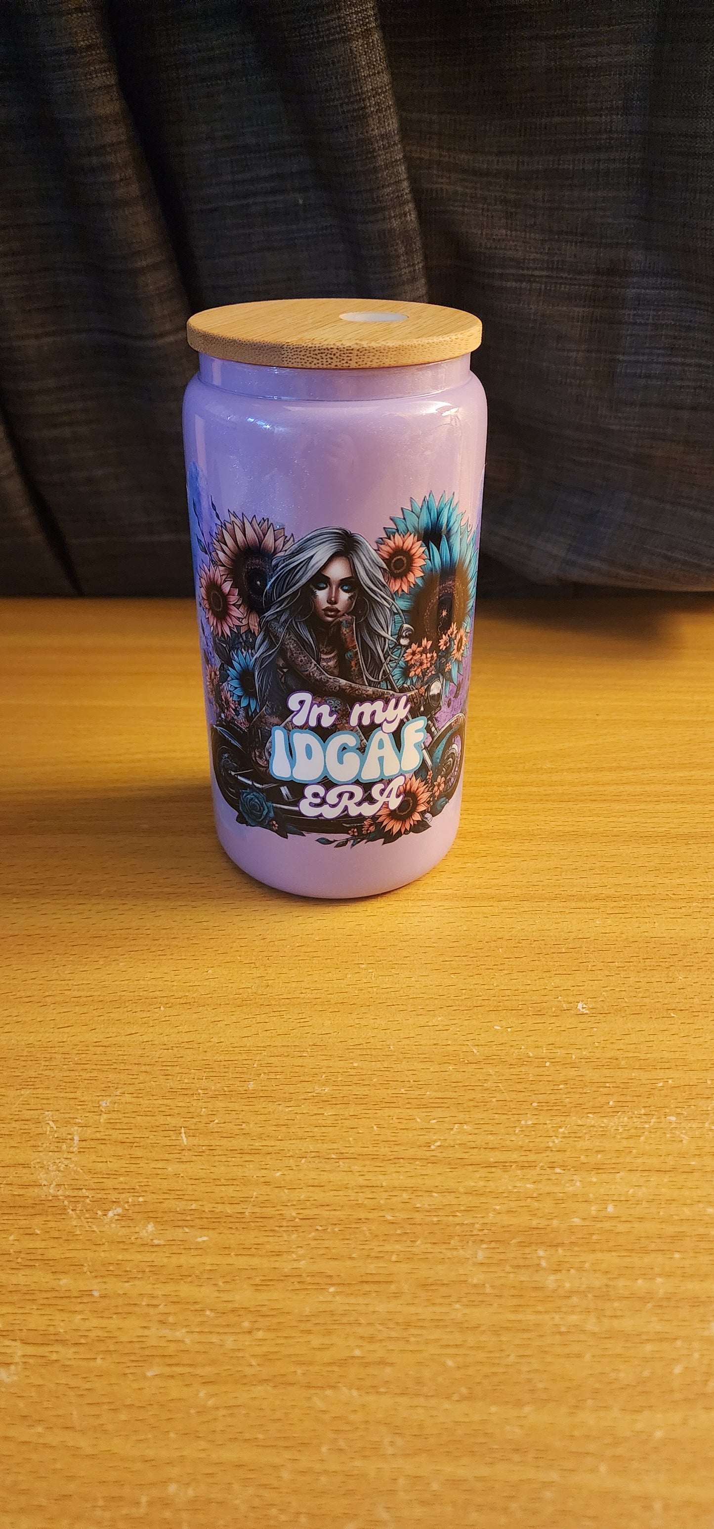 Purple shimmer beer can